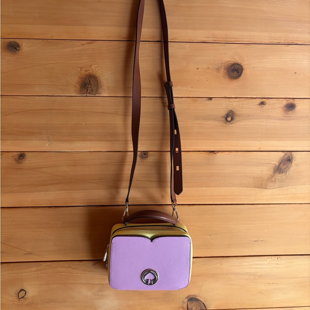 Kate Spade Lavender Mini Bag with Brown Strap - Picture 2 of 5